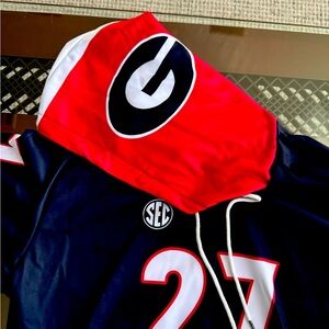 L Georgia Bulldogs #27 Nick Chubb Hoodie